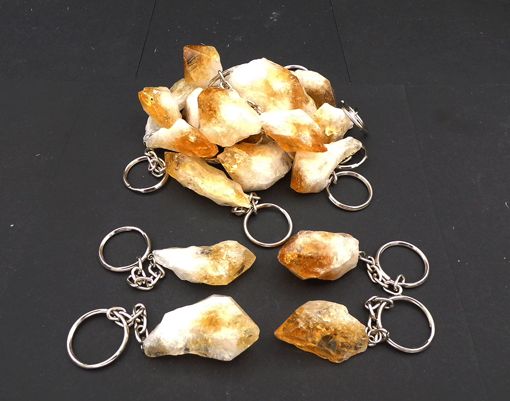 Wonderland Beautique - Citrine Natural Tip Keyring