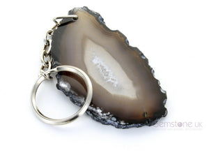 Agate Slice Keyring.